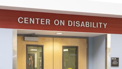 Sign to the center on disability 