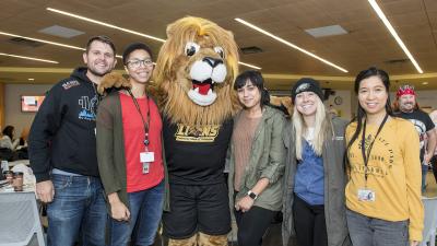 Roary with students