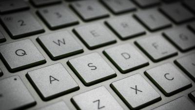 Closeup of a computer keyboard.