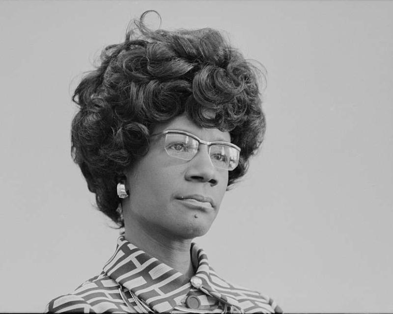 Congresswoman Shirley Chisholm announcing her candidacy for president